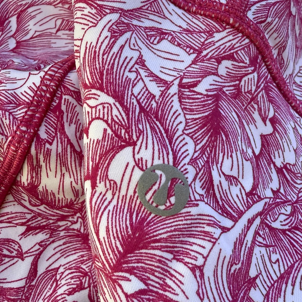 lululemon athletica Pink and White Patterned Leggings